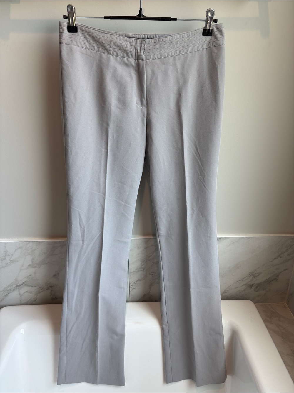 Sharagano Pants, Mid Waist, Light Gray - NWT